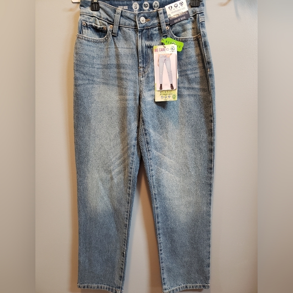 Rewash Vintage Revival High Rise Straight Ankle Jeans